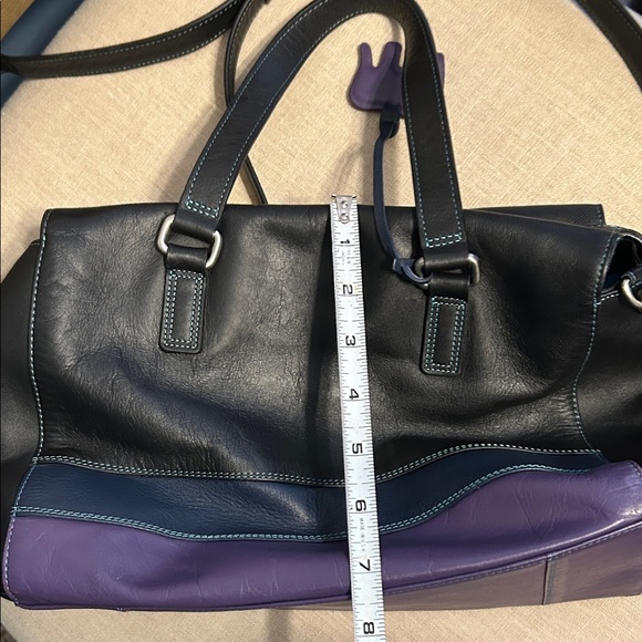 MyWalit Vintage Black and Purple Leather Bag - Picture 15 of 15